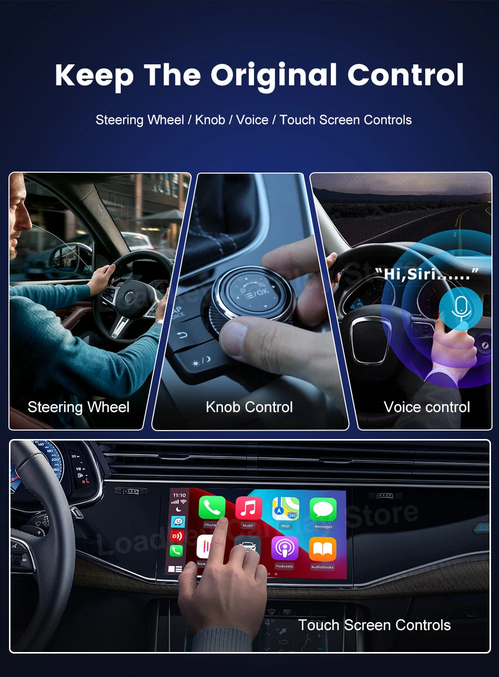 Carlinkit 5 2air Wireless CarPlay Android Auto Wireless Box 2in 1 Adapter 2-Channel Work Waze Spotify 5.8Ghz WiFi BT5.0 Siri GPS