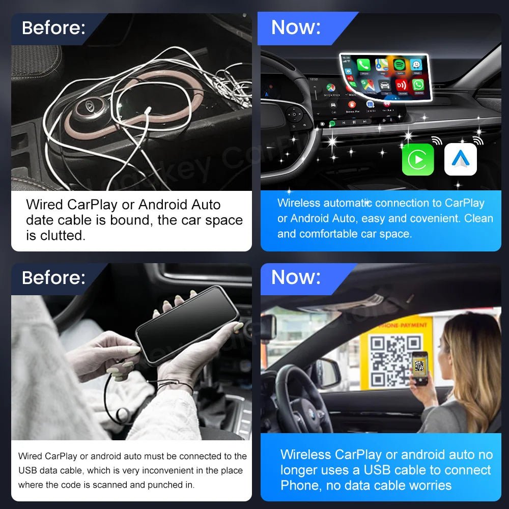 Carlinkit 5 2air Wireless CarPlay Android Auto Wireless Box 2in 1 Adapter 2 - Channel Work Waze Spotify 5.8Ghz WiFi BT5.0 Siri GPS - NEW COLLECTION EXPRESS