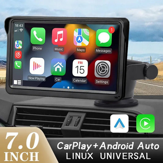 Hippcron CarPlay Android Auto Car Radio Multimedia Video Player 7inch Portable Touch Screen With USB AUX For Rear View Camera - NEW COLLECTION EXPRESS