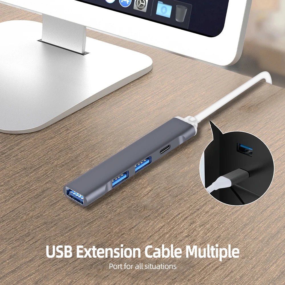 USB 3.0 HUB TYPE - C HUB Multi USB Splitter 5Gbps High Speed Data Transmission HUB USB 3.0 OTG Adapter for Macbook PC Accessories - NEW COLLECTION EXPRESS